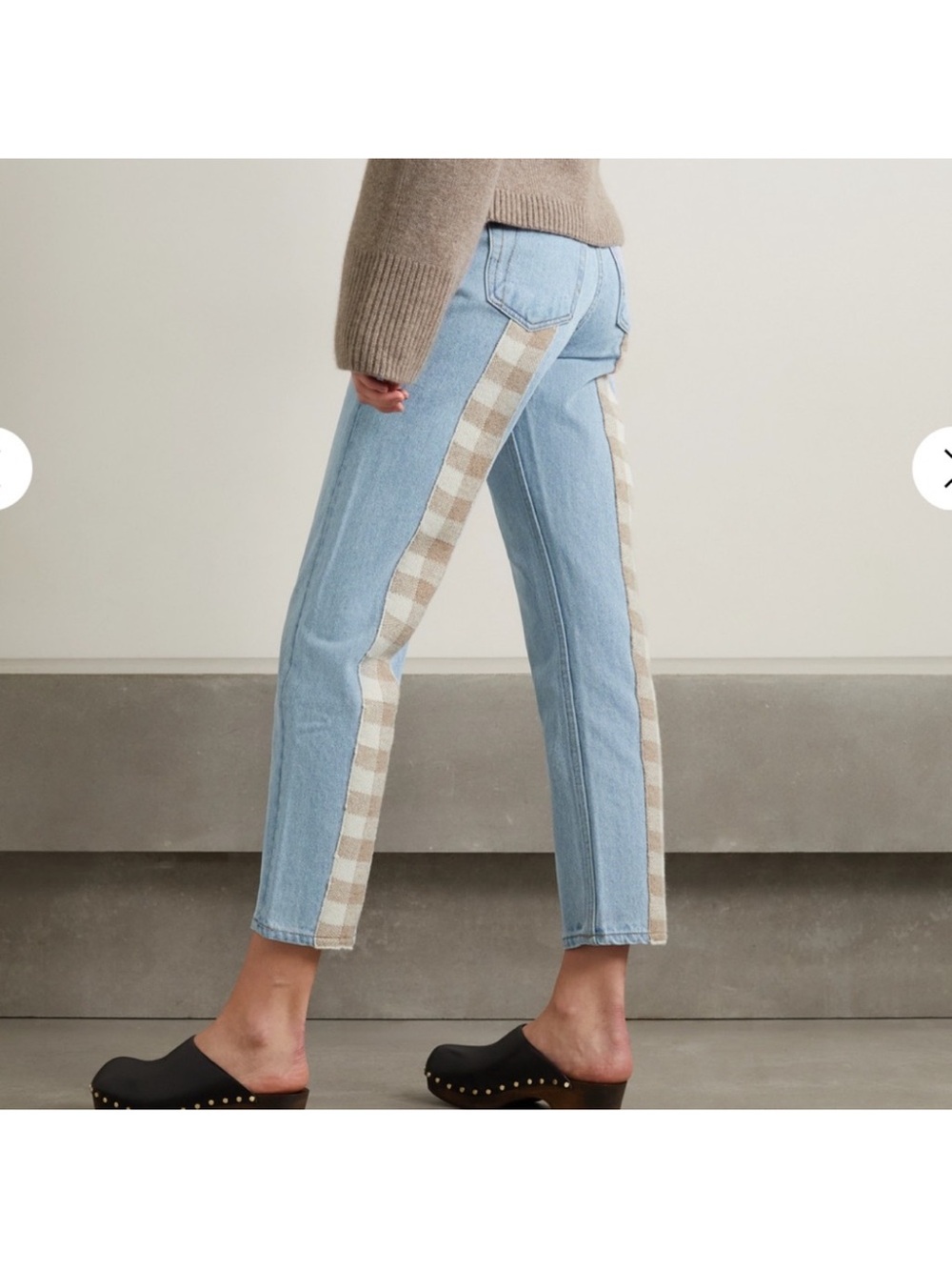 Still Here Tate Checked Wool Jeans